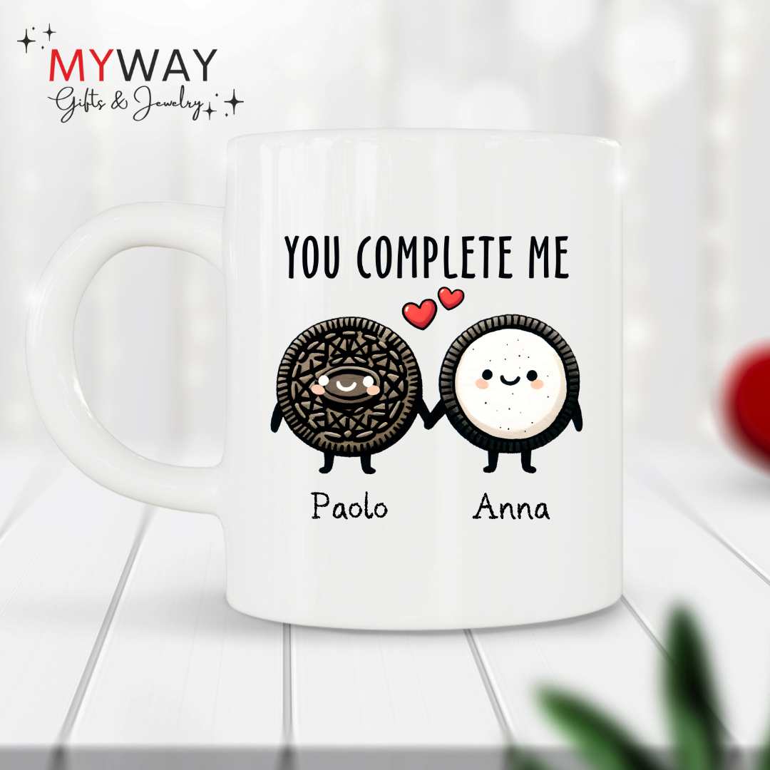 Tazza Personalizzata "You Complete Me" – Regalo Unico per San Valentino