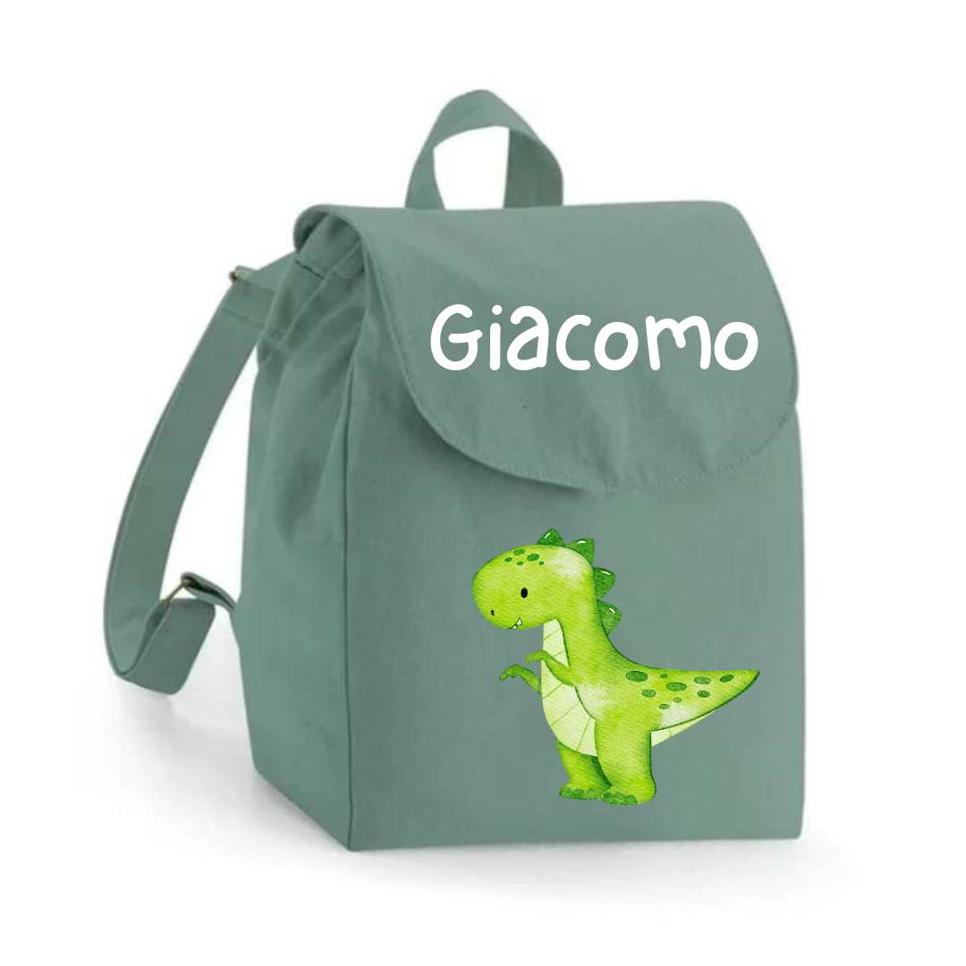 Mini Zainetto Asilo in Cotone Organico Personalizzabile